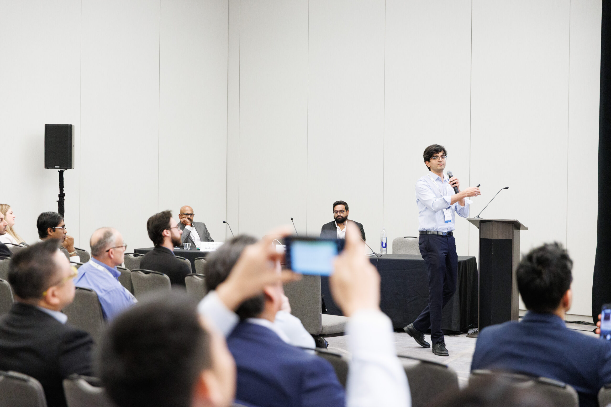 Three-minute technology pitch during the 12 Technologies session at UltraFacility 2025