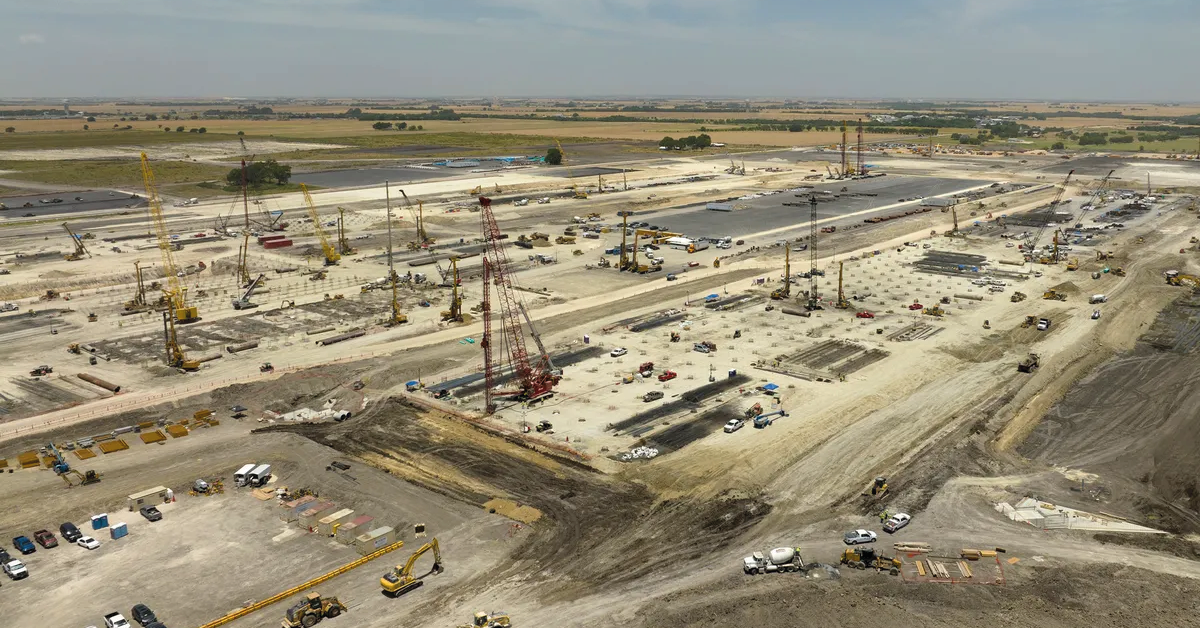 Semiconductor facility under construction